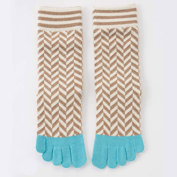 Buy wholesale TOETOE® Essential Everyday Unisex Mid-Calf Stripy Cotton Toe  Socks - Rainbow
