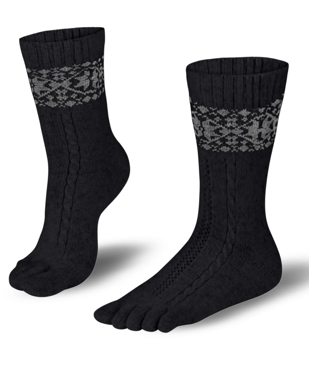 Merino Cashmere Snowflakes toe socks