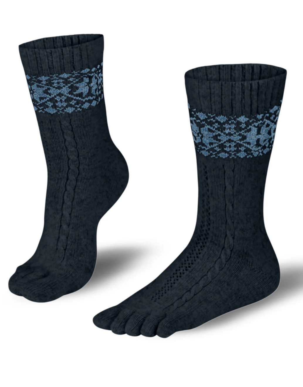 Merino Cashmere Snowflakes toe socks