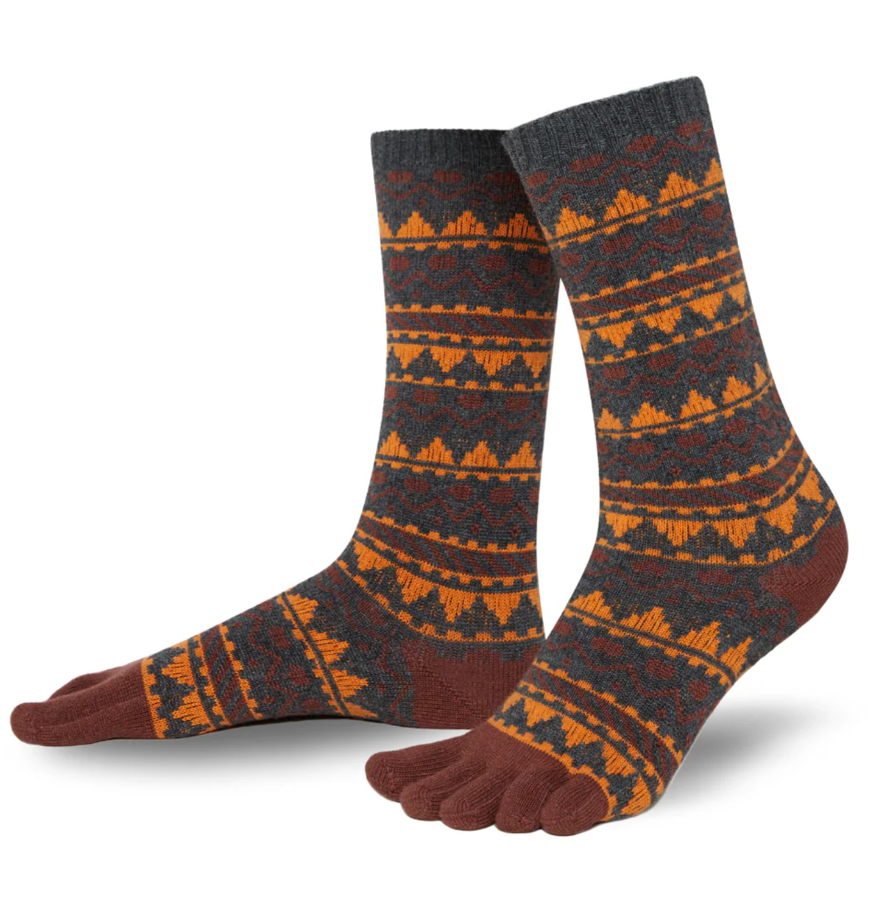 Nordic Forest Wool Toe Socks