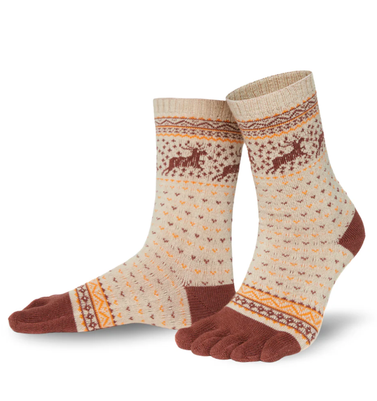 Reindeer Wool Toe Socks