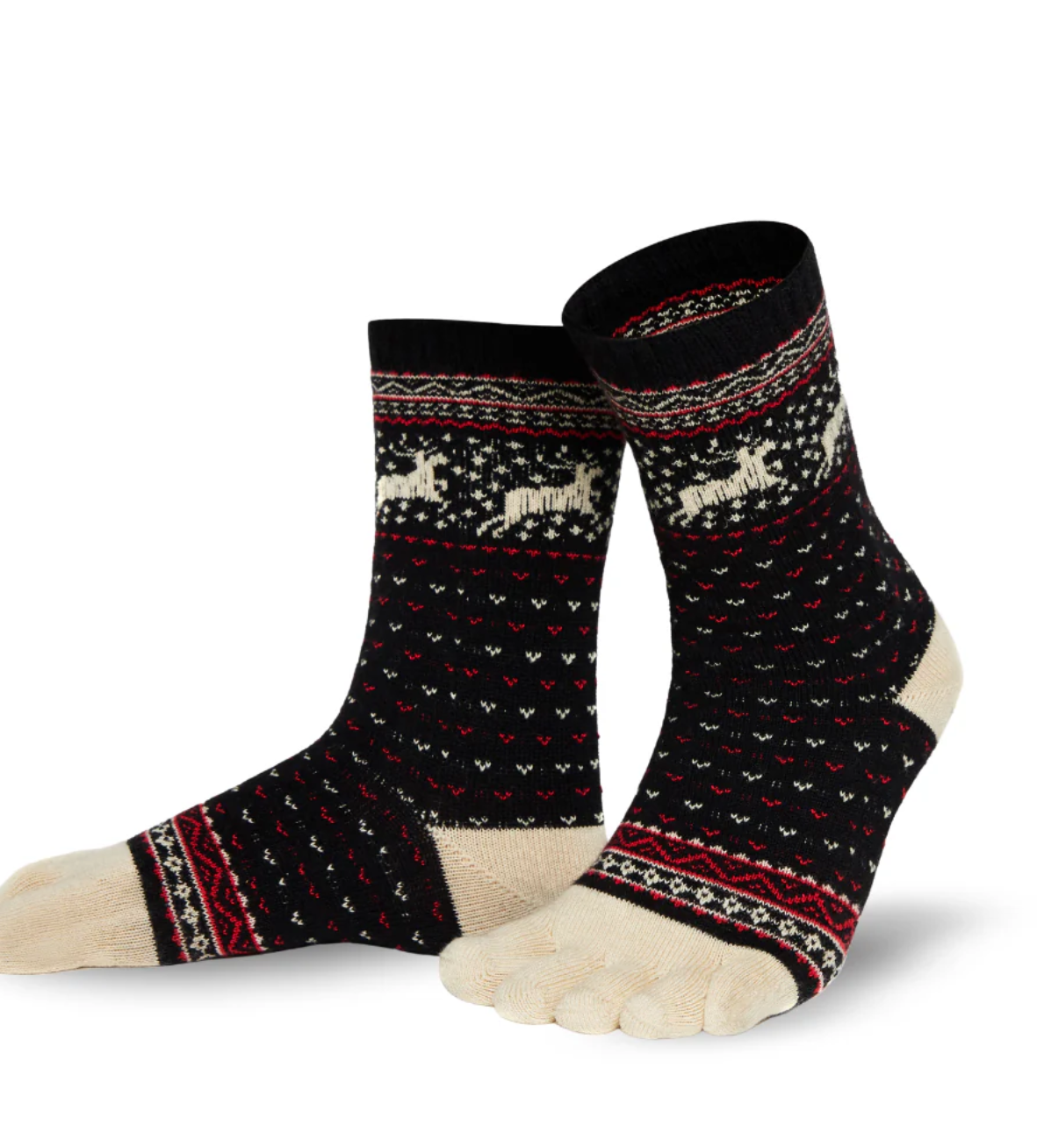 Reindeer Wool Toe Socks