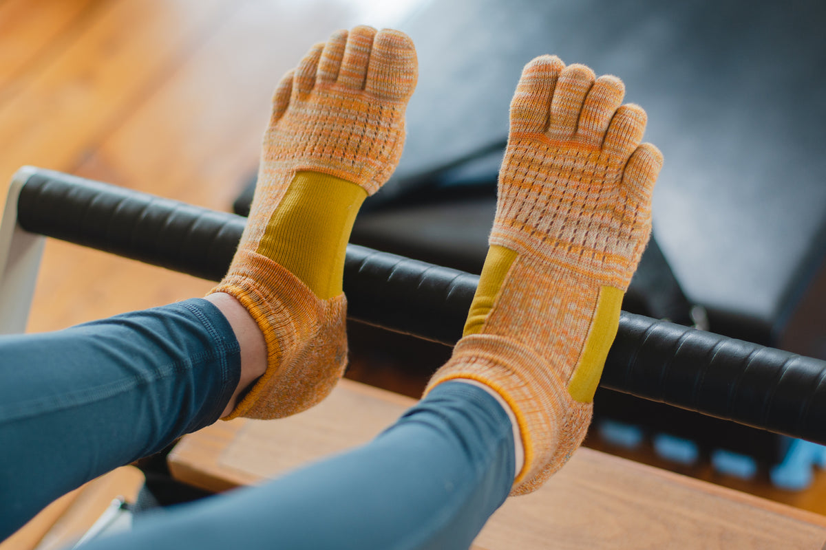 Knitido+ Umi Non-Slip Pilates and Yoga Toe Socks, With Arch Support