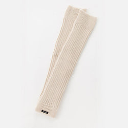 Knitido plus brand Wool Blend Ribbed Leg Warmer in IVORY color