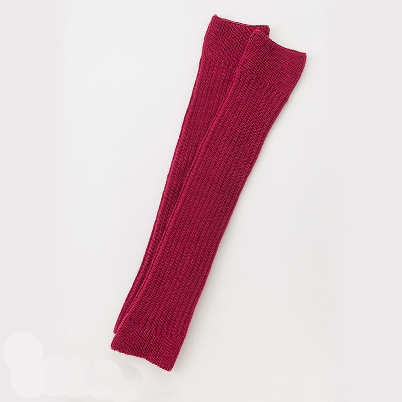 Knitido plus brand Wool Blend Ribbed Leg Warmer in MAGENTA color