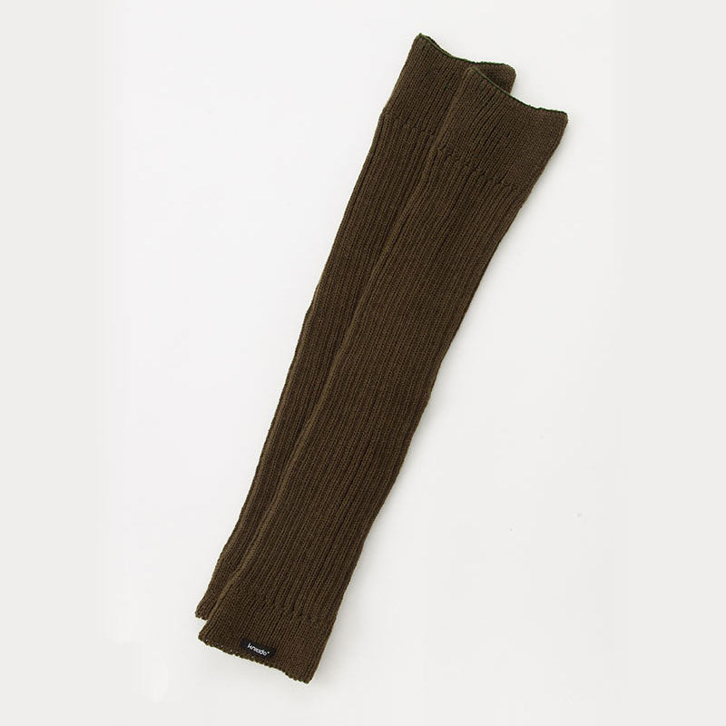 Knitido plus brand Wool Blend Ribbed Leg Warmer in OLIVE color