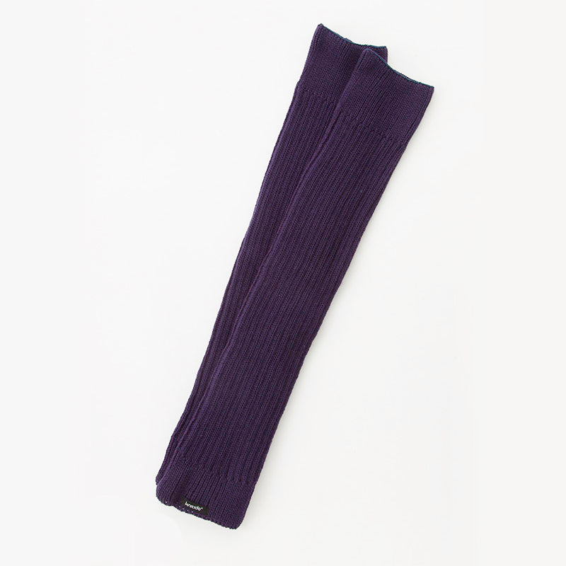 Knitido plus brand Wool Blend Ribbed Leg Warmer in PURPLE color