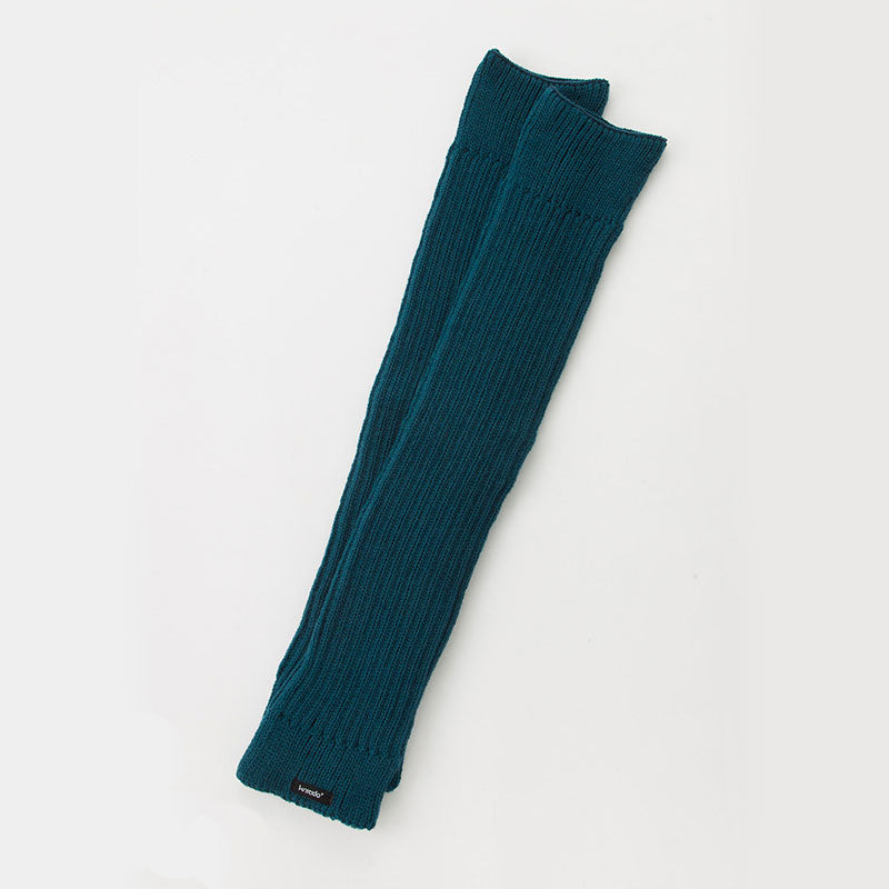Knitido plus brand Wool Blend Ribbed Leg Warmer in TEAL color