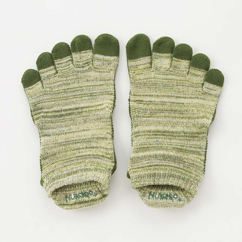 Knitido plus brand Heather Footie Grip Toe Socks With *Power Pads* in Olive color