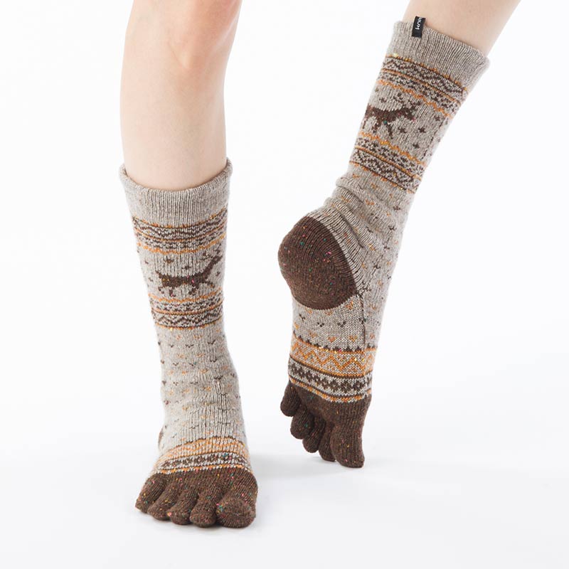 TOETOE® Socks - Mid-Calf Toe Socks Yellow Unisize