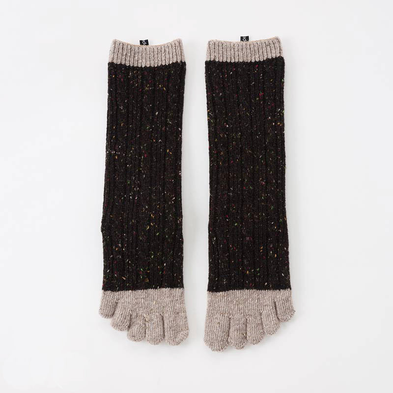 Breathable wool five toe socks for cozy feet.